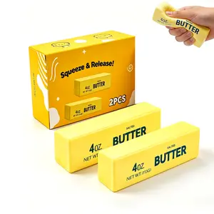 Slow Rising Butter Squishy Toys, Soft Squeeze Stress Relief Gadgets for Office and Home, Sensory Fidget for Anxiety Relief and Focus, Stress Relief Fidgets