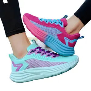 Summer sports and fitness shoes, men's running cushioned comfortable tennis shoes, breathable and stylish sports shoes, equipped with EVA midsole and TPU support, women's walking shoes