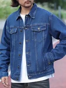 Men's Denim Jacket Coat, Casual Fashion Outerwear, Stylish Design for Daily Wear & Outdoor Activities, Perfect Fit for Spring & Fall Seasons