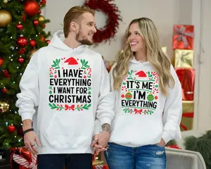 Christmas Hoodie, It's Me I'm Everything Hoodie, Christmas Matching Hoodies, Xmas Party Couple Hoodie