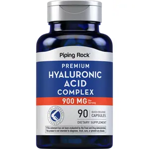 Piping Rock Hyaluronic Acid Supplement | 900mg | 90 Capsules | with MSM and Collagen | Premium Complex Pills | Non-GMO, Gluten Free