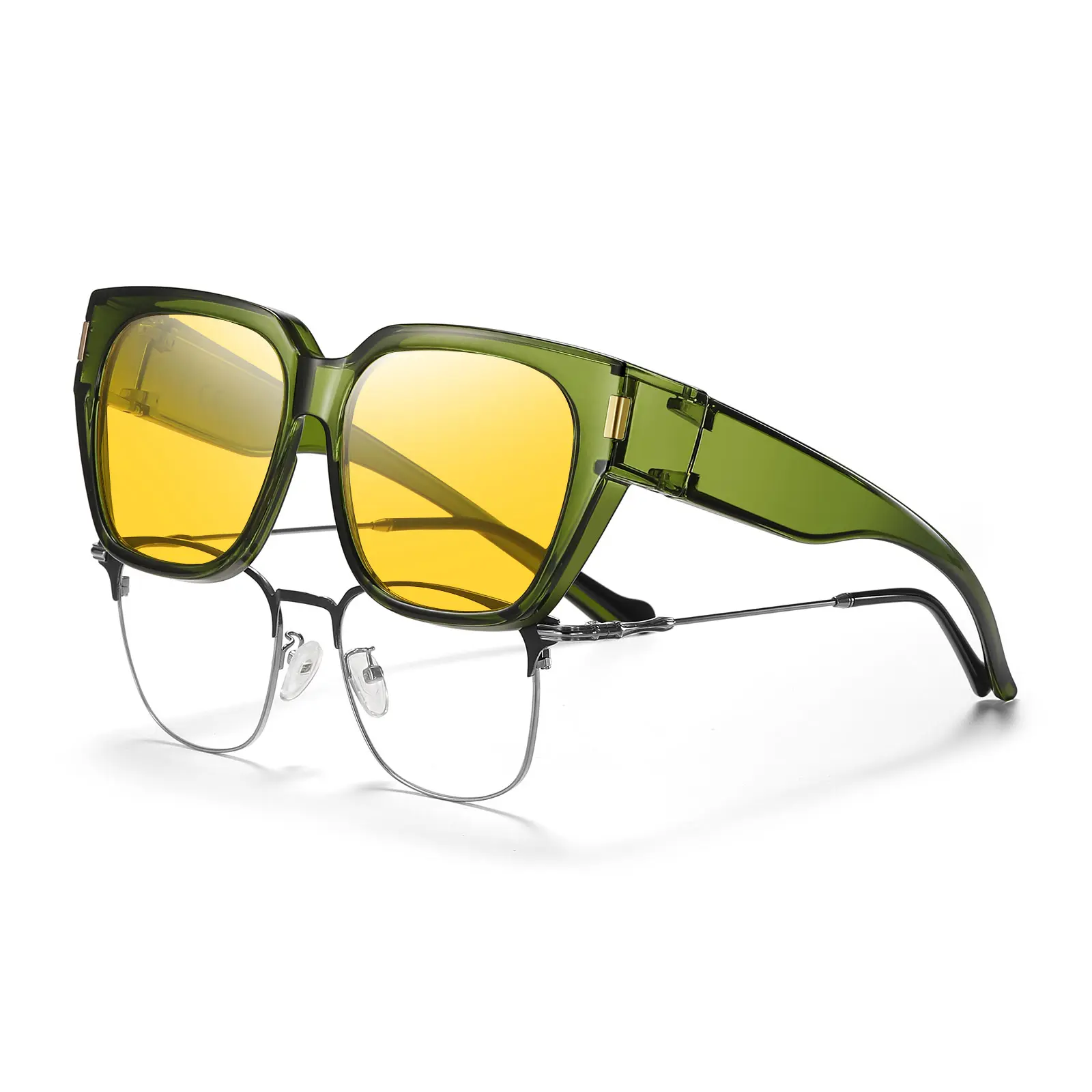 Clear Green Frame Night Vision Lens