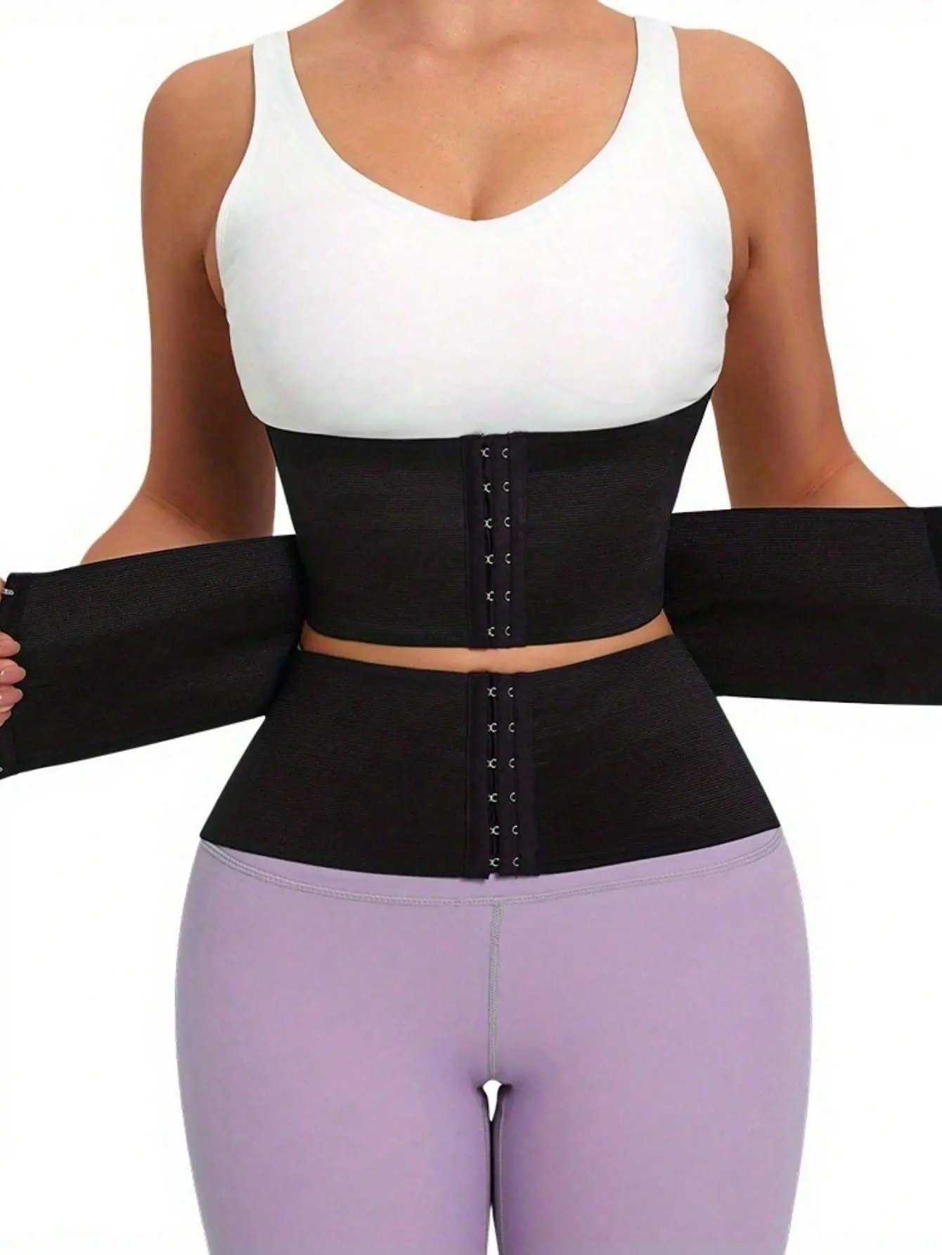 Women's Adjustable Hook-Eye Waist Trainer Seamless Tummy Control Corset Postpartum Abdominal Shaper Belt for Yoga Fitness Daily Wear