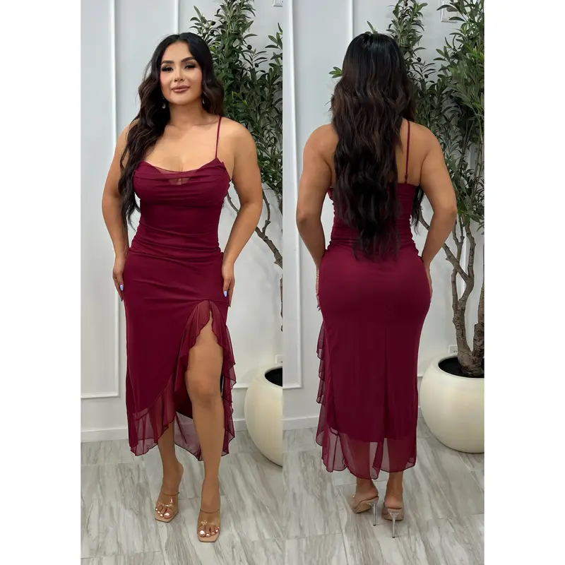knee length dresses for ladies Alemais Marlow Frill Midi Dress 14