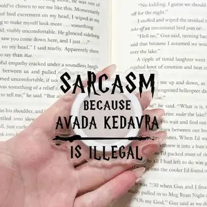 Magnetic Phone Grip Sarcasm Because Avada Kedavra Is Illegal Kindleholder – Funny Dark Wizard Quote, Magic Spell Magneticphonegrips, Sassy Gift for Bestie