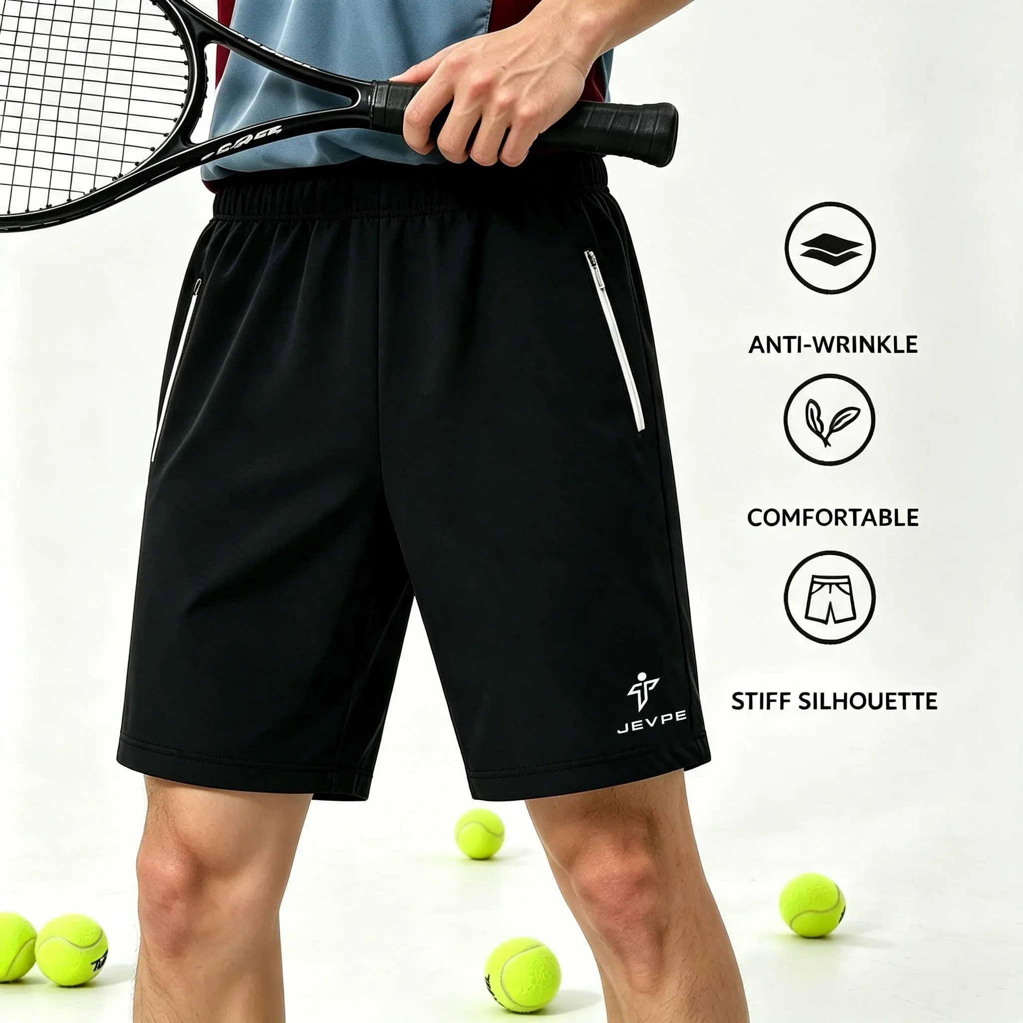 JEVPE Men's New Trendy Elastic Waistband Track Shorts, Quick Drying Elastic Waist Sports Shorts for Summer Gym Workout Running, Comfort Shorts for Men, Activewear, Athletic Shorts, Regular Fit Shorts, Sports Yoga Shorts