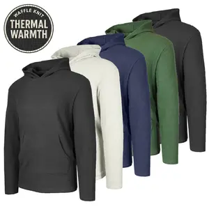 Men's Multi Pack Waffle Knit Pullover Hoodie (S-3XL)