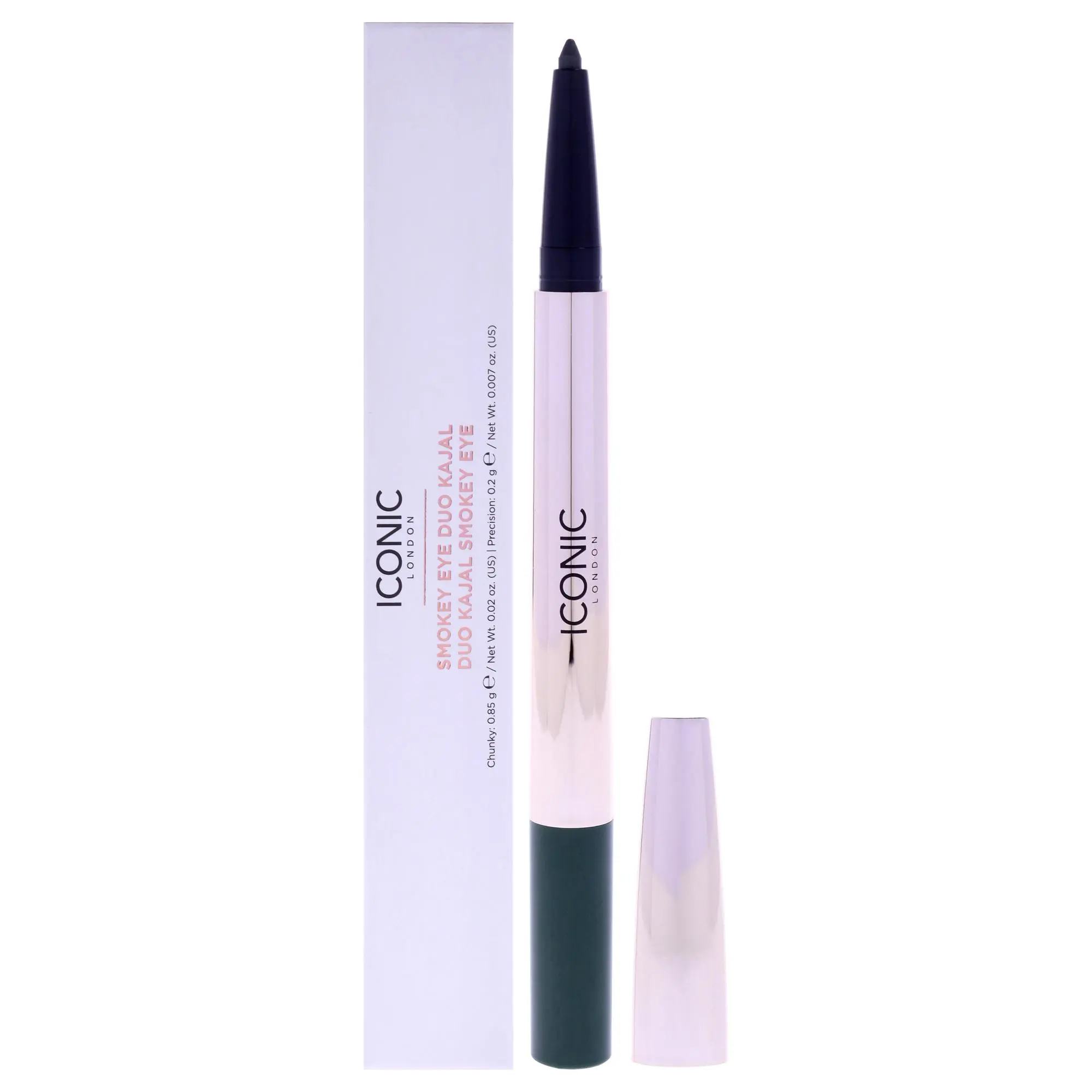 Iconic London Women's Smokey Eye Duo Kajal Eyeliner - Juniper Green Makeup, 0.03 oz