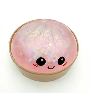 2026 New Glitter Dumpling Squishy with Steamer Box Soft Sensory Squeeze Toy for Stress Relief, Mystery Glitter Dumplings, Decompression Dough, Not Blind Box, Soft Sensory Fidget Steamed Bun Squeeze Tool for Adult Stress & Anxiety Relief