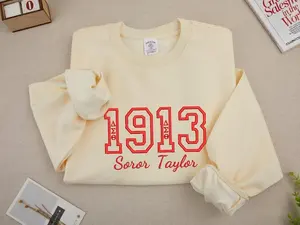 DELTA 1913 embroidered sweatshirt for mom, Delta Sigma Theta Sweatshirt with Embroidered, Custom Mom Embroidery Hoodie,Mother's Day Gifts,, Personalized Greek Letter Pullover, Soft Fleece Sisterhood Gift for Mothers, Founders Day & Mother’s Day