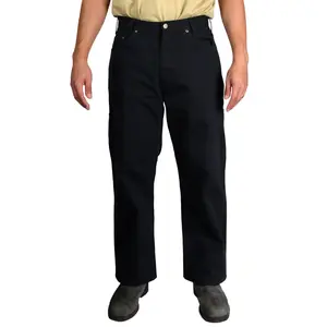 Ben Davis Canvas Carpenter Pants Black Fitted Minimalist All Seasons 100% Cotton with Multiple Pockets & Hammer Loop