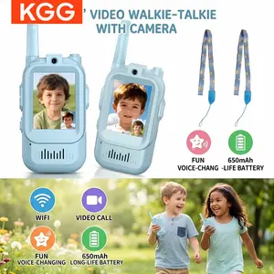 Kids Video Walkie Talkies with 2.0" IPS Screen, 2.4G WiFi, Fun Voice Changer & Video Call, Long Range Communication Transceiver Toy for Boys Girls Outdoor Camping