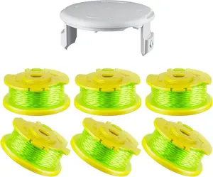 7Pack .080" String Spool Compatible with Hart Auto-Feed String Trimmer Cordless Trimmers and Cover Cap Replacement Part,Replacement Hart Auto-Feed Pre- Spool Line Each 11ft (6Spools, 1Cap)