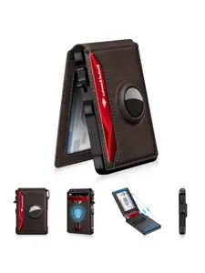 Men's Luggage Wallet with Rfid Lock, Pop-Out Card Slots, ID Window, Zipper Ticket Compartment, Travel Gift, Men's Accessories, Rfid Card Holder, Rfid Blocking Wallets, Rfid Protected Wallet