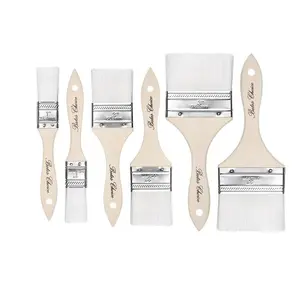 Bates- Chip Paint Brushes, 6 Pack, 1", 2", 3", Synthetic Bristles Painting Brushes, Paint Brushes Set, Chip Brush, Painting Brush, Wood Stain Brush Set, Chip Paint Brushes for Paint, Chip Brushes