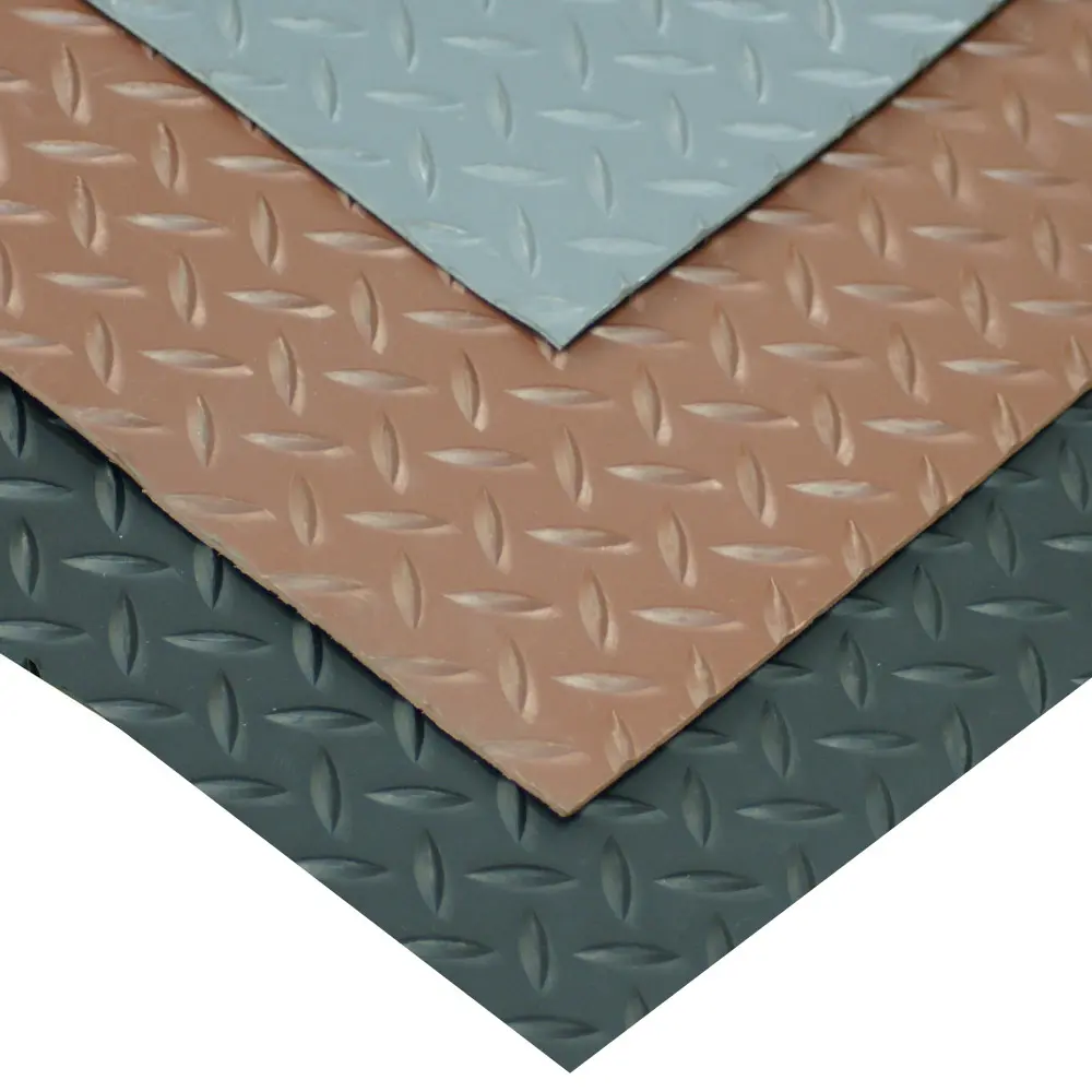 Rubber-Cal Diamond-Plate Thermoplastic Flooring - 3.5mm Thick