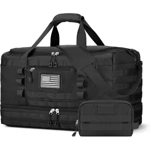 [Tactical Travel] 2pcs Large Capacity Tactical Travel Bag | Duffle Bag for Men | Travel | Tactical, Weekender, Gym, Overnight, Camping