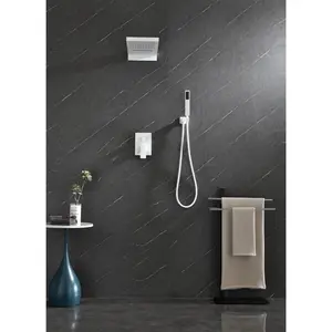 Hdmw Shower System,Waterfall Rainfall Shower Head with Handheld, Shower Faucet Set for Bathroom Wall Mounted