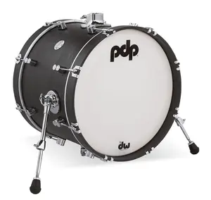 PDP Concept Classic 14x18 Ebony Stain Kick Drum with Ebony Stain Hoops (PDCC1418KKEE)