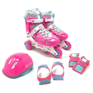 Chicago Skates Training Kids' Roller Skate Combo Set - Pink/White (M)