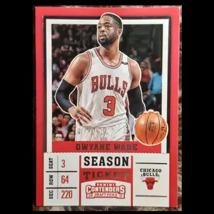 Panini Contenders 2017 Draft Picks Season Ticket Dwyane Wade Chicago Bulls Basketball Card