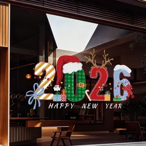 Christmas Window Clings Stickers Double-Sided PVC Decals Indoor Outdoor Holiday Decor for Festive Home Office Decorations