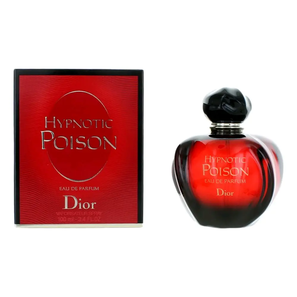 Women's Christian Dior Hypnotic Poison EDP Spray - 3.4 oz (3-3.9 fl oz), Floral Orange Flower, Natural Jasmine & Vanilla Fragrance, Orange Flower Women's Fragrance, 3 To 3.9 Fl Oz