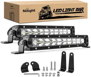 Nilight Led Light Bar Super Slim 2Pcs 11Inch 50W Flood 5000LM 3D Driving Fog Off Road Lights Work Light Pods for Trucks Pickup SUV ATV UTV #springtok