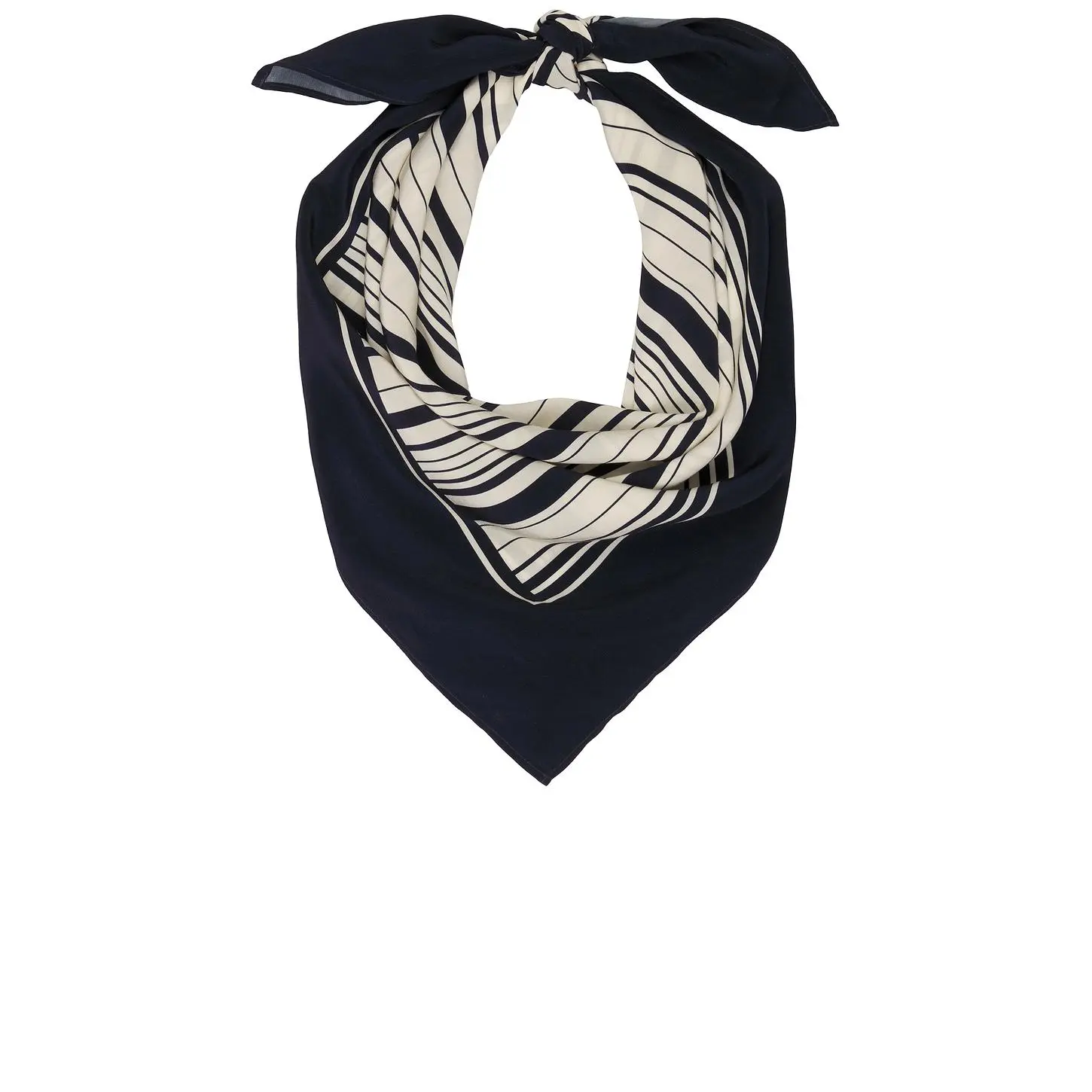 Lovers and Friends Carmel Scarf in Navy & Ivory
