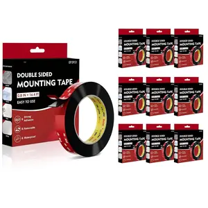 10 Packs Double Sided Tape Heavy Duty Mounting Tape 0.8 in X 16.4 Ft, Adhesive Tape for Wall,  Tape  for Automotive Strip Light , Office Decor