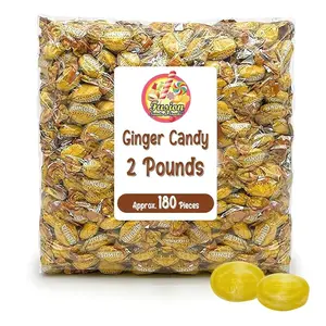 Ginger Candy - 2 Pound Bag - Hard Ginger Candy For Nausea Relief And Digestion Aid - Individually Wrapped Ginger Hard Candy (Approx 180 Pieces)