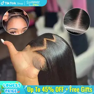 Bling Hair Wear and Go Glueless Human Hair Wigs Pre-cut Lace 7x5 Body Wave/Straight/Deep Wave Human Hair Wigs For Women Ready To Wear TikTokShopBlackFriday