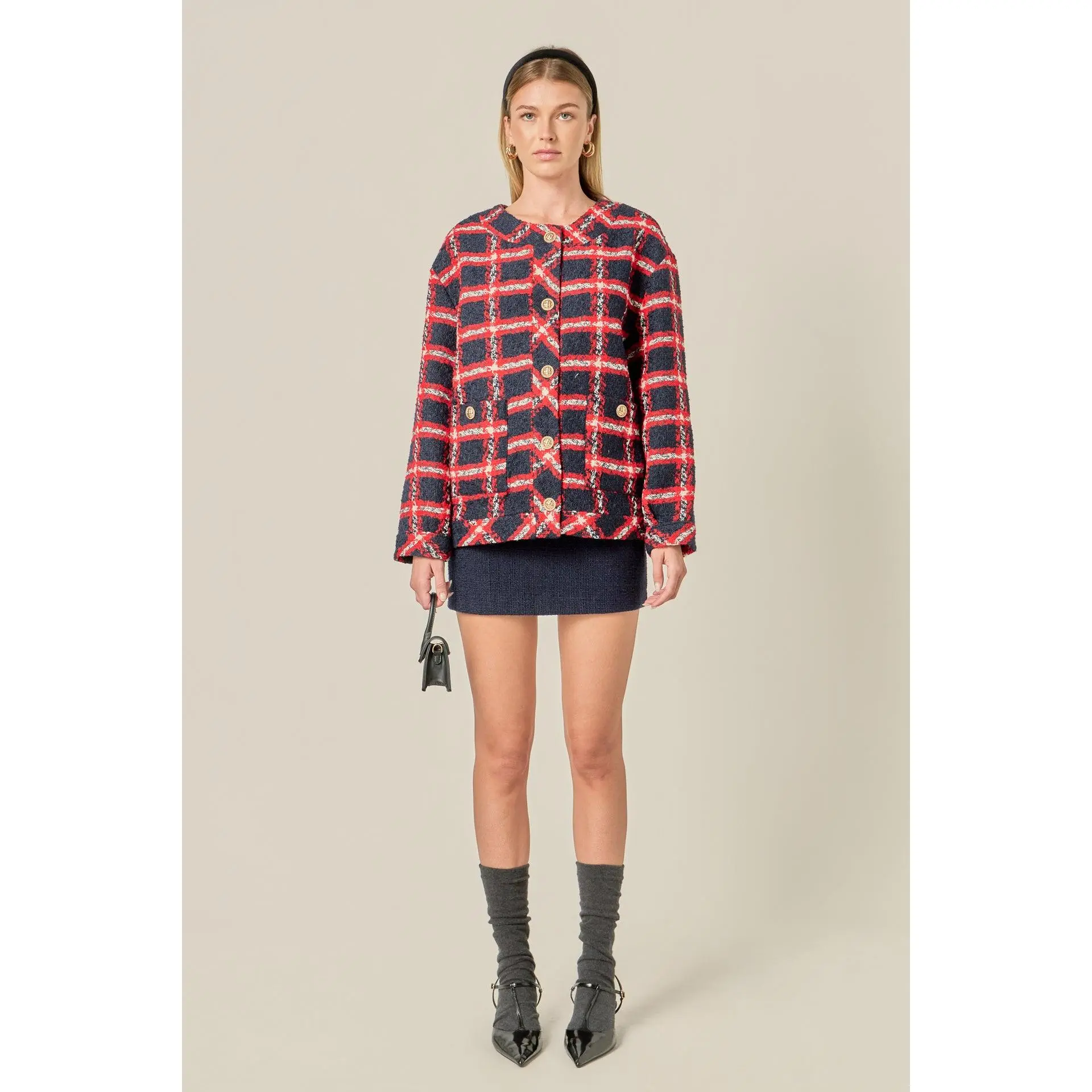 Plaid Boucle Jacket
