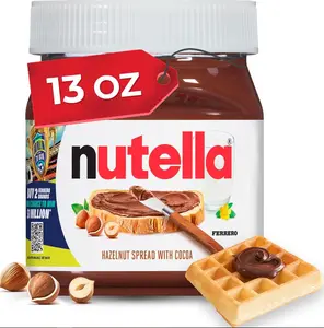 Nutella Creamy Chocolate Hazelnut Spread with Cocoa, Sweet topping for breakfast and desserts, 13 oz