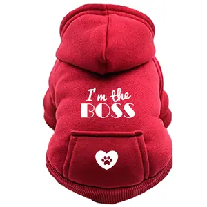 I'm the Boss Dog pet Hoodie - Sweatshirt- Dog Apparel Pet, Cat clothes -