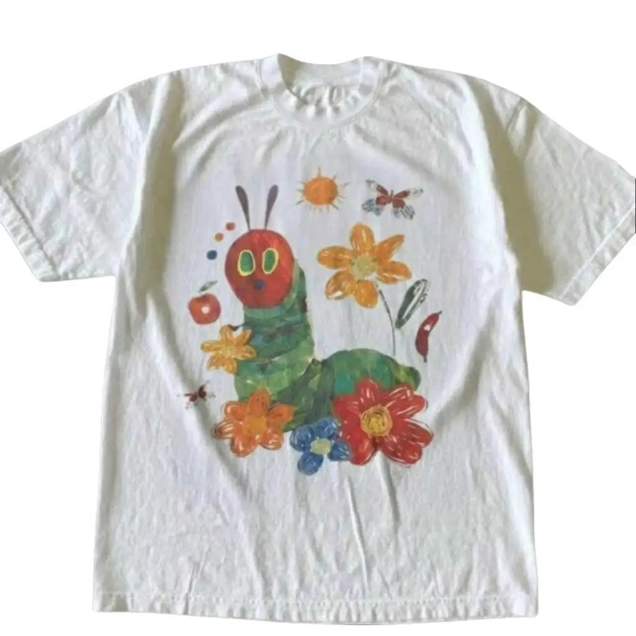 Gildan Men's and Women's T-shirt, The Very Hungry Caterpillar Graphic Tee, Animal Shirt, Unisex T-shirt, Gift, Y2k Unisex Graphic Tees Gothic Grunge Emo Scene Amity Affliction Style Clothes Menswear Womenswear Streetwear