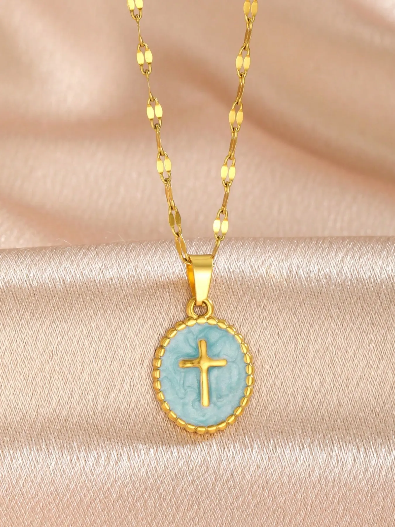 Simple Versatile Cross Pendant Necklace for Women & Girls, Fashion Chain Jewelry, Trendy Jewelry for Daily Wear, Street Style, Party, Festival & Gift, Minimalist Chain Alloy Necklace