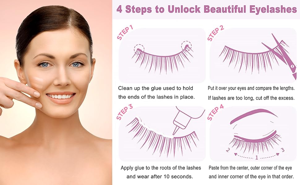 Natural Look Cat Eye Short False Eyelashes Wispy Fake Mink Soft Comfortable Fluffy Lashes (5 Pairs, N215)