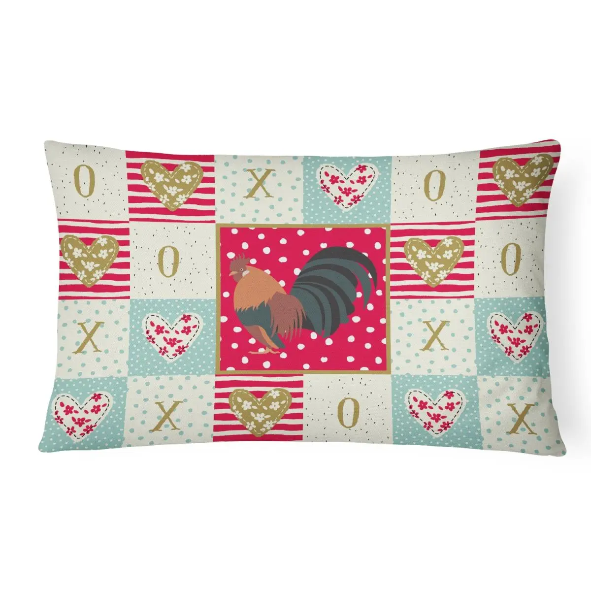 12 x 3 x 16 in. Dutch Bantam Chicken Love Canvas Fabric Decorative Pillow, 12" L X 3" W X 16" H, Fade Resistant