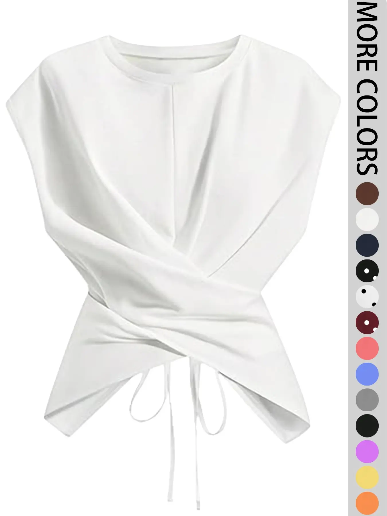 Women's Casual Flattering Sleeveless Everyday Solid Color Tank Top, Fitted Plain Binding Vest Tee, Daily Commute Wear, Multiple Colors Available, Crewneck