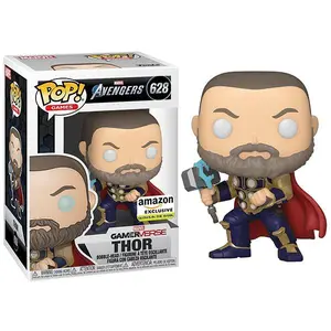 Funko Pop! Thor Glow in the Dark, GamerVerse, Avengers Game 628 - Amazon Exclusive Vinyl Figure in PopShield Protector