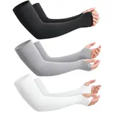3/2/1 Pairs Arm SleeveUV Sun Protection Sleeves ,With mosquito repellent function,Cooling Sports Sleeve Anti Slip Ice Silk Warmers Arm Covers for Men Women summerwins