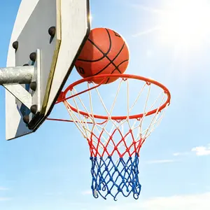 Basketball Rim Replacement 18”, Strong Steel Hoop with Net, Easy Install, Perfect for Backyard & Home Court