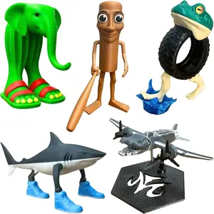 Tralalero Tralala Action Figure Set, Italian Brainrot Shark Meme Figures Toys, Tung Tung Tung Sahur Animals Dolls, Creative 3D Collectible Toy Gifts for Fans