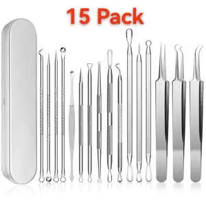 Acne Needle Blackhead Remover - Pimple & Comedone Extractor Tool Kit with Tweeze Acne Needle Blackhead Remover - Pimple & Comedone Extractor Tool Kit with Tweeze