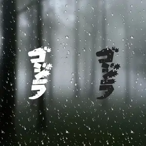 Gosha Gojira Vertical Text Vinyl Sticker Jdm R32 R33 R34 Decal, Durable Adhesive Material for Cars, Doors, Windows, Laptops, Furniture, Bumpers