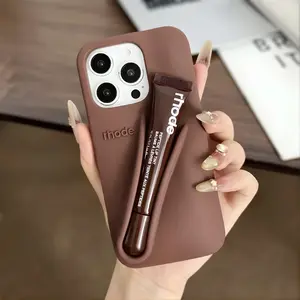 Lip Balm Sleeve Phone Case for IP 17/16/15/14/13/12/11 Pro Max Protective Soft Cover with Camera Guard Anti Slip Grip and Daily Use Design