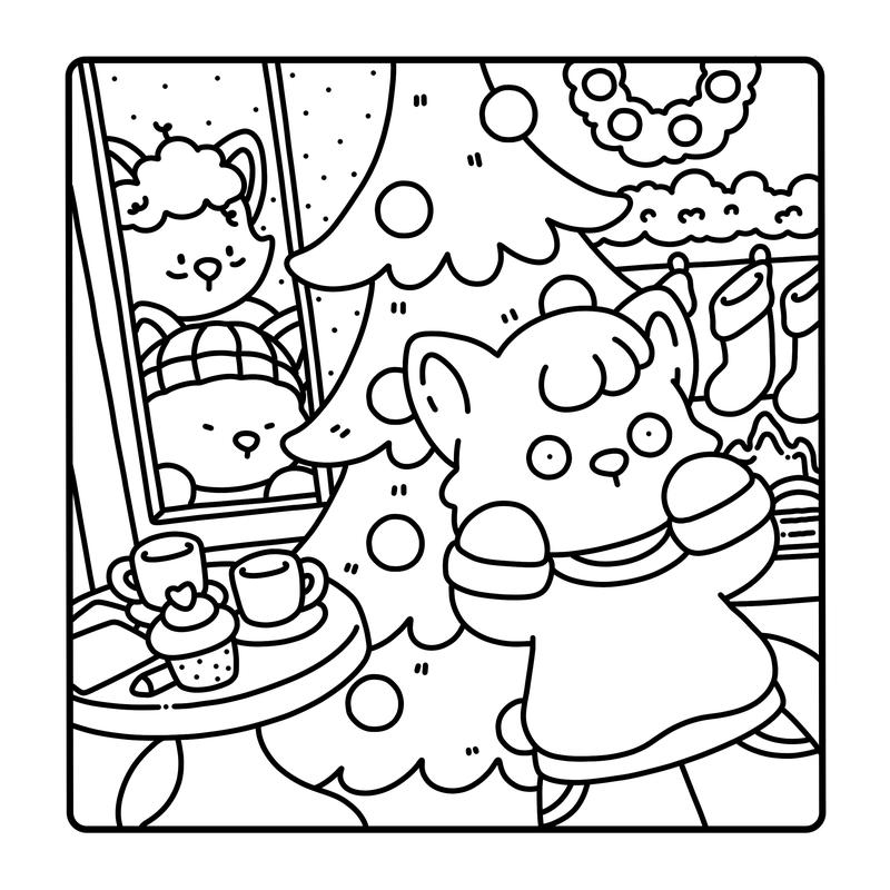 Fuzzy Meowvies Cozy and Cute Coloring Book for Adults and Teens with 30 Cinema-Inspired Cat Illustrations Bold Simple Easy Animal Designs for Stress Relief Relaxation