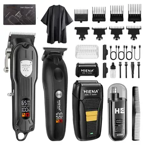 Men's Electric Hair Clipper Set with High-Speed Razor and Nose Hair Trimmer, Powerful Lithium Battery 7000 Rpm, USB Rechargeable Grooming Kit for Home Use, Cordless Hair Trimmer