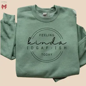 Imperial The Label IDGAFish Graphic Sweatshirt & T-Shirt, Bold Sarcastic Unisex Apparel, Funny Statement Crewneck, Comfortable Color Tees